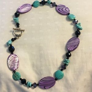 Purple Turquoise Necklace.